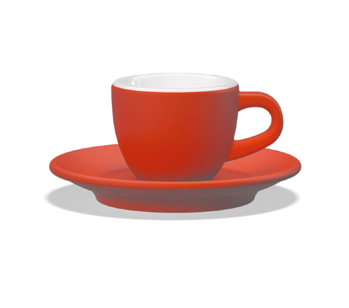 "TULIPANO" 70ml Espresso Cups - red matte